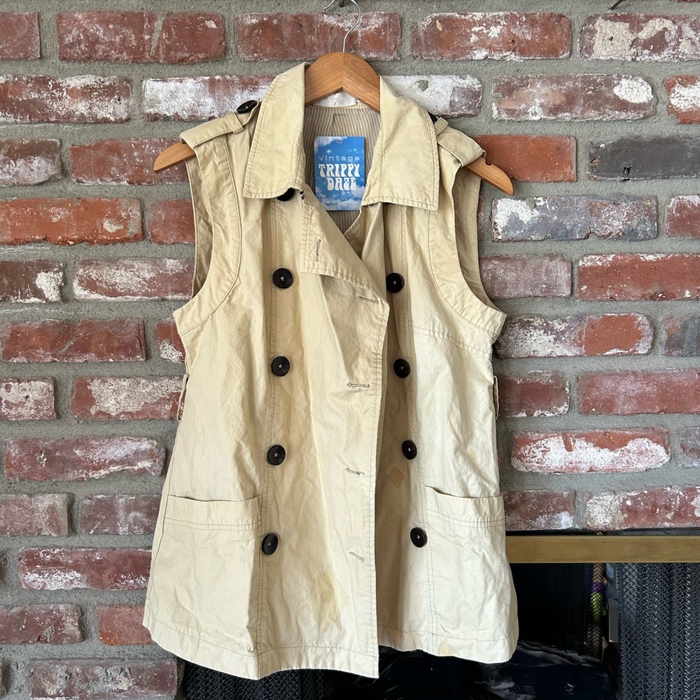 MM Couture by Miss Me Beige Sleeveless Vest Women’s Tag Size S
